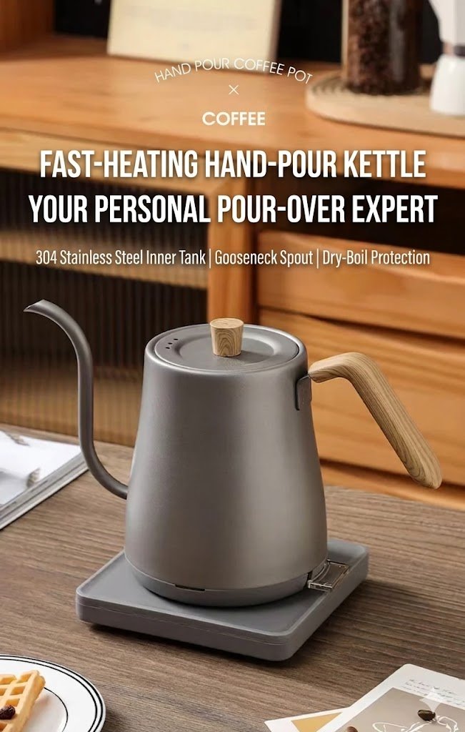 Electric Gooseneck Kettle with Temperature Control 1